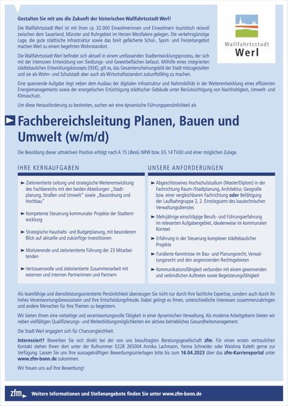 Fachbereichsleitung Planen, Bauen und Umwelt (w/m/d)