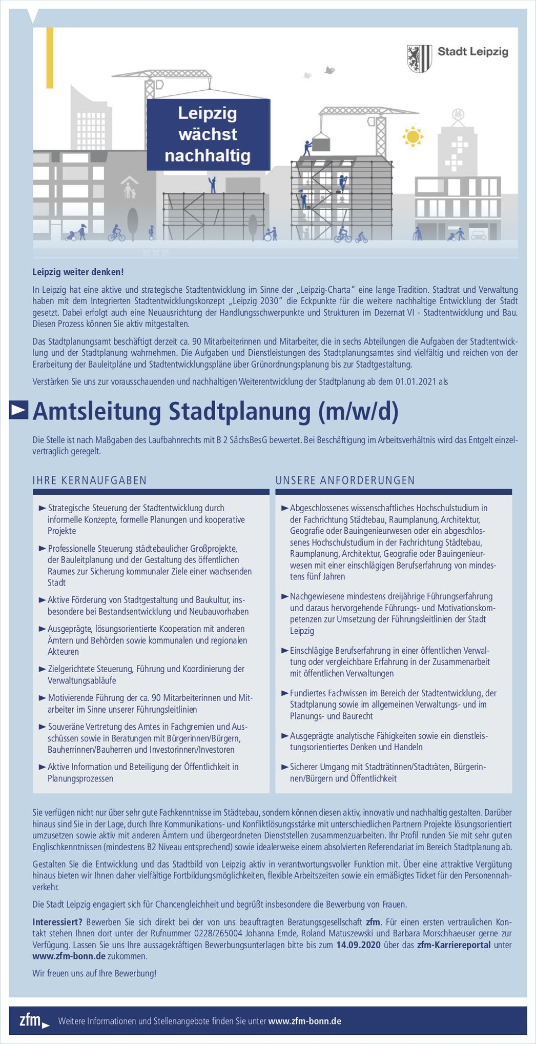Amtsleitung Stadtplanung (m/w/d) Amtsleitung Stadtplanung (m/w/d)