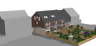 Aussen-Visualisierungen im Wohnungsbau/Hochbau