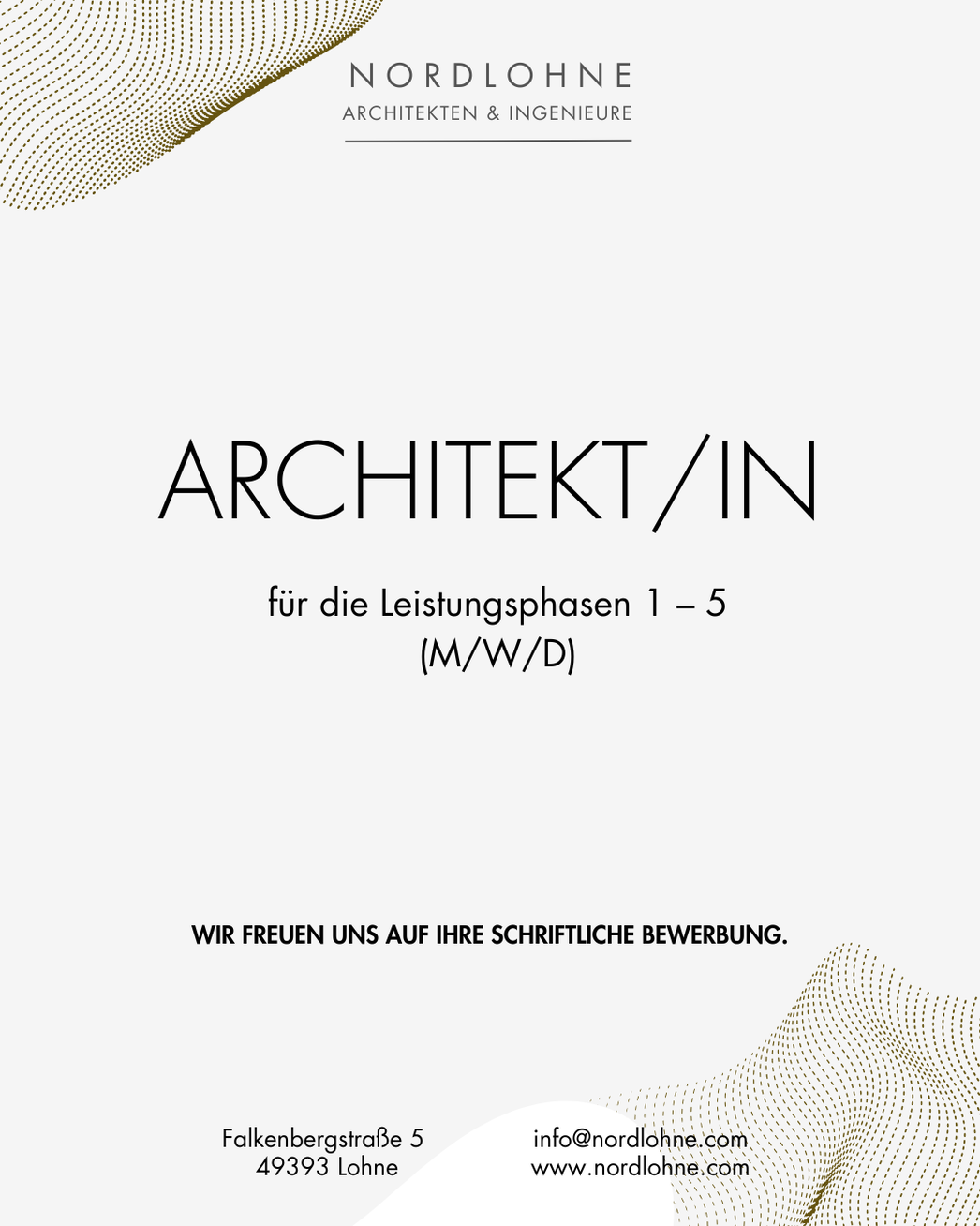 Architekt (m/w/d) LPH 1-5 bei Nordlohne in Lohne gesucht! Entwerfe Industrie-, Verwaltungs- & öffentliche Bauprojekte in 3D (BIM)