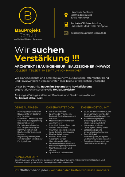 wir suchen Verstärkung!