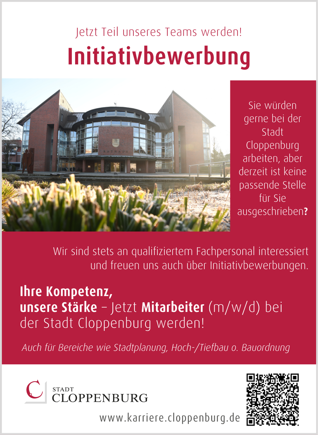Jetzt Teil unseres Teams werden! Jetzt Teil unseres Teams werden!