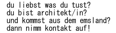 Architekt/in (LP 1-5) mit der Perspektive zur Büropartnerschaft im Emsland gesucht