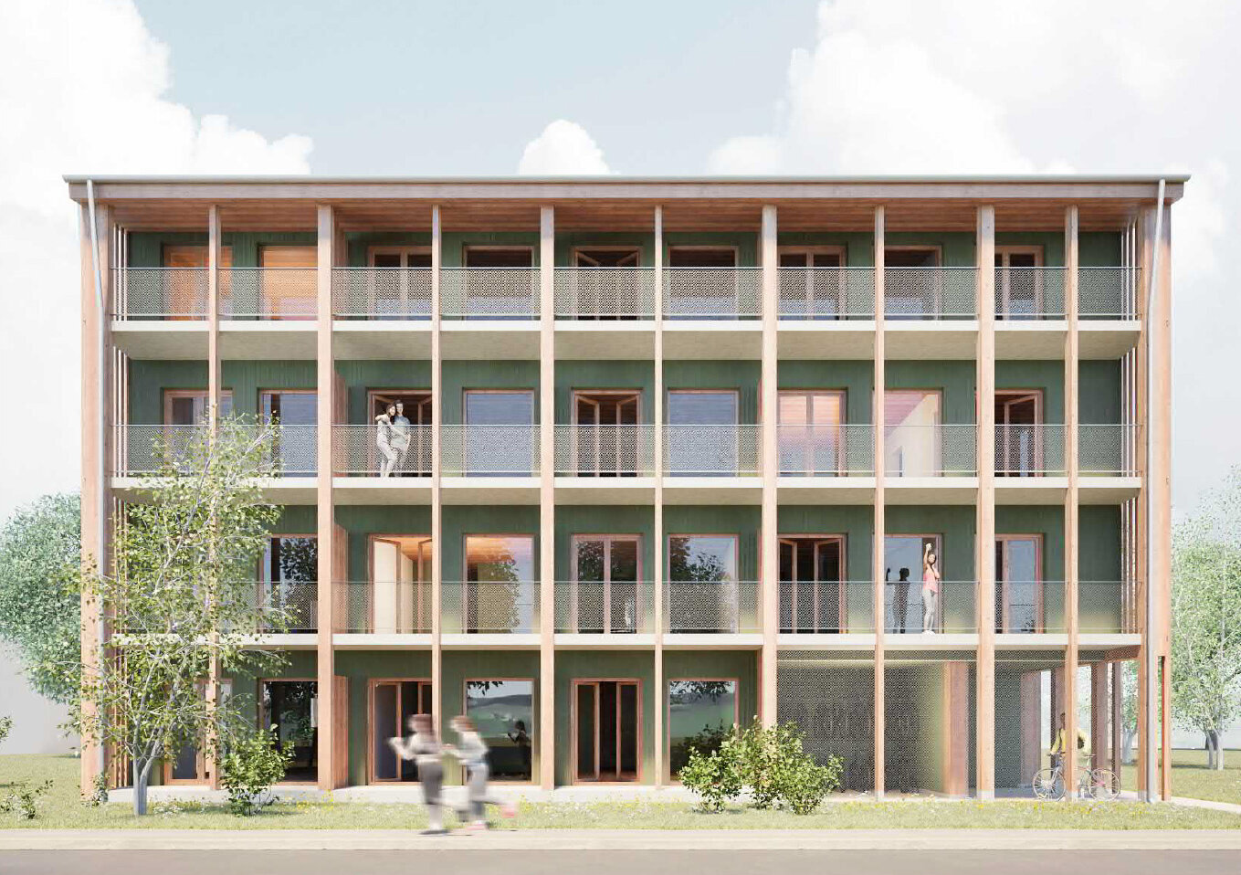 Ansicht des Mehrfamilienhauses