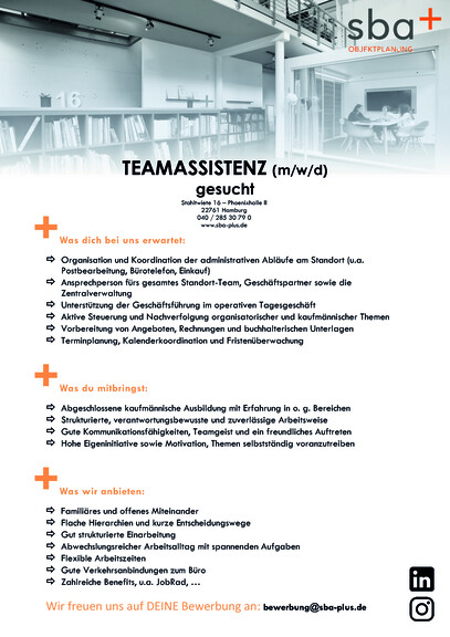 Teamassistenz gesucht Teamassistenz gesucht
