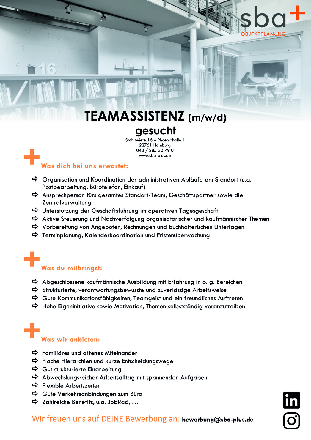 Teamassistenz gesucht
